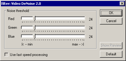 Video DeNoise for VirtualDub screen shot